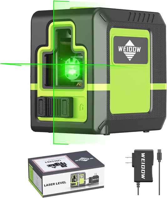 Laser level - vertical &amp; horizontal measurement, 1200 mAh lithium battery, 10Hour standby