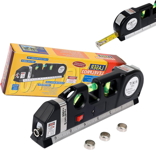 Laser Level Line Tool, Leveler Beam Tool, Metric Rulers 8ft/2.5M, Multipurpose
