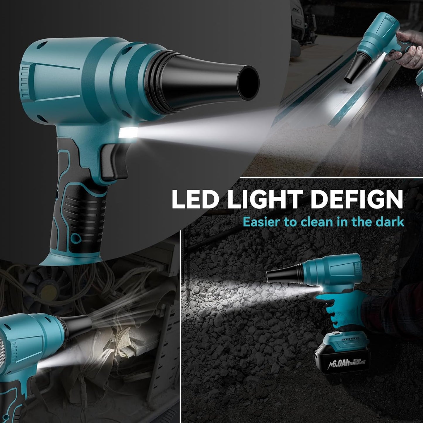 Mini Blower for Makita18V Battery,140000 RPM Brushless,Electric Leaf Blowers, Compressed Air Duster(Tool only)