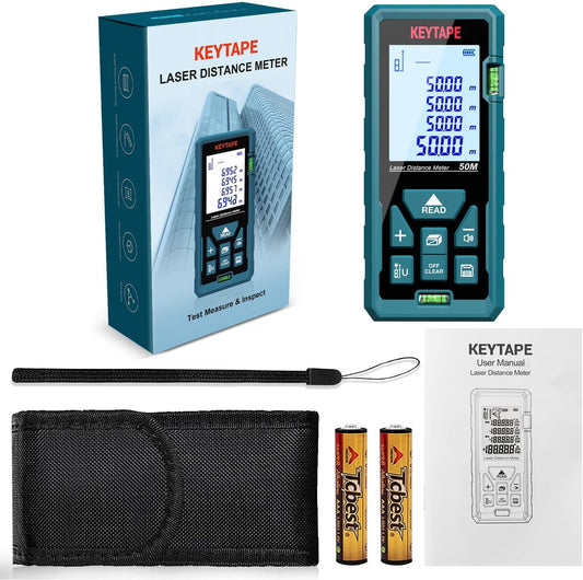 Laser Measure 328ft Real Time, Upgraded M/in/FT/FT+in Unit Switching Backlit LCD &amp; DT100