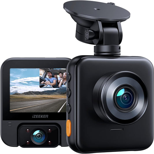 Dual Dash Cam Front and Inside, 1080P for Cars, Starvis Sensor, Infrared Night Vision