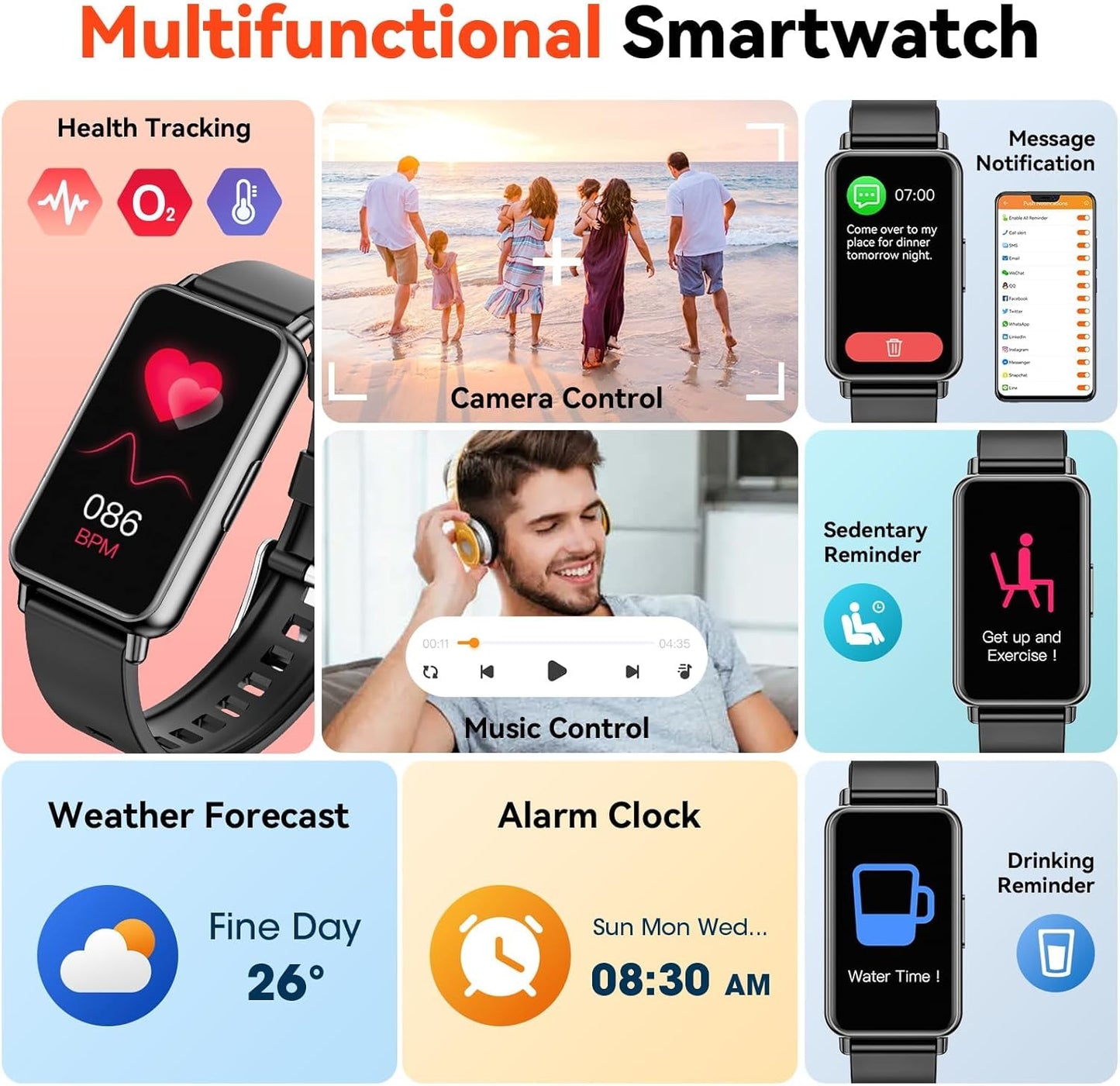 Fitness Tracker (Answer/Make Calls), 1.47" Smart Watch, 24/7 Heart Rate, 100+ Sports Modes