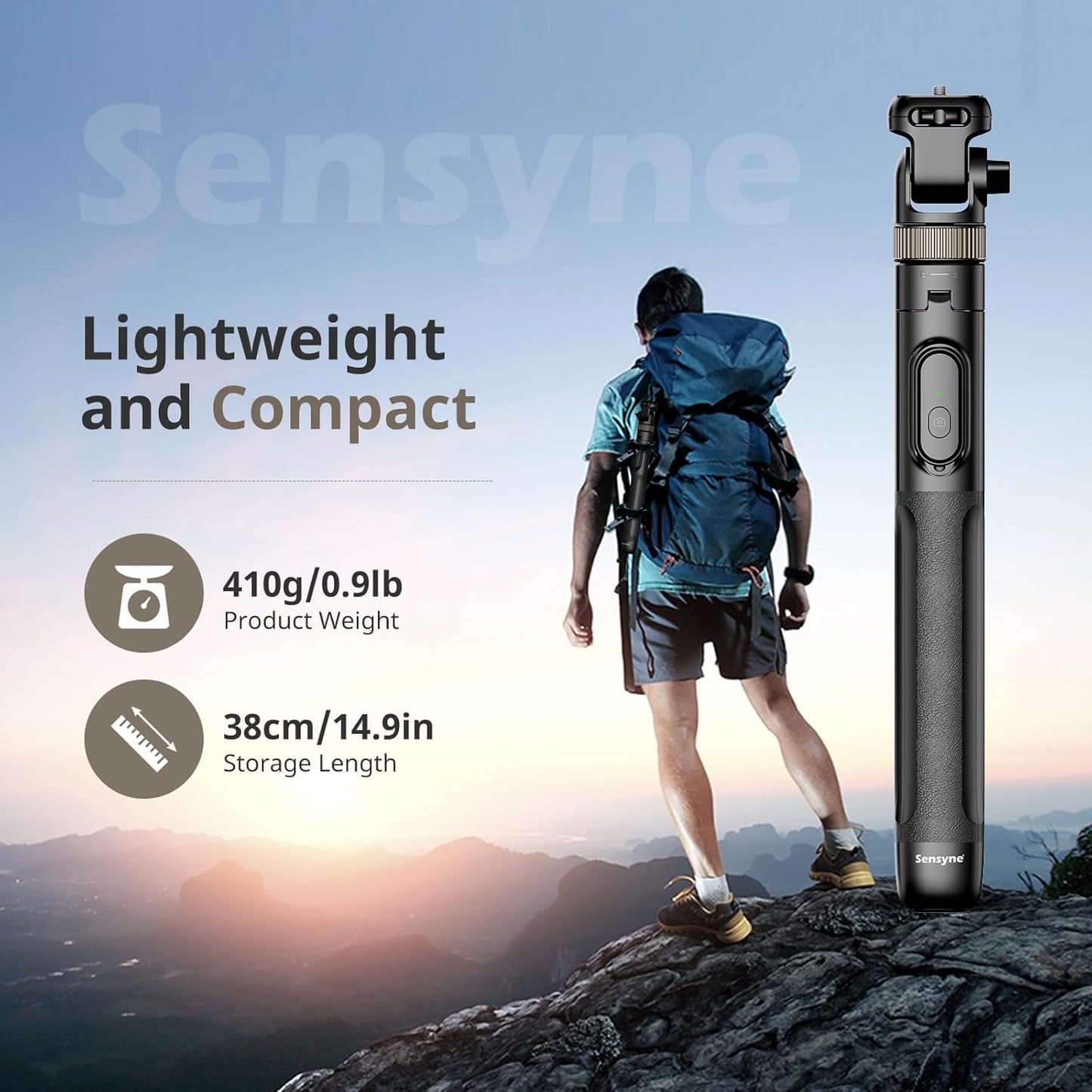 72" Extendable Tripod Selfie Stick, Detachable Phone Holder &amp; Wireless Remote