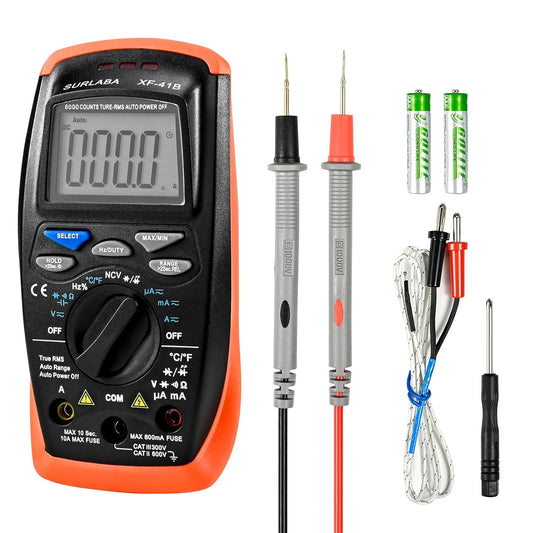 Digital Multimeter, TRMS 6000 Counts Volt Meter Ohmmeter Auto-Ranging Tester, Voltage Current