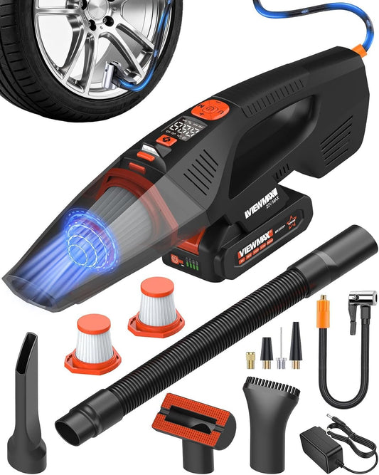 2-in-1 - 20V Cordless Handheld Vacuum Cleaner & 150PSI Air Pump, 18000Pa Suction