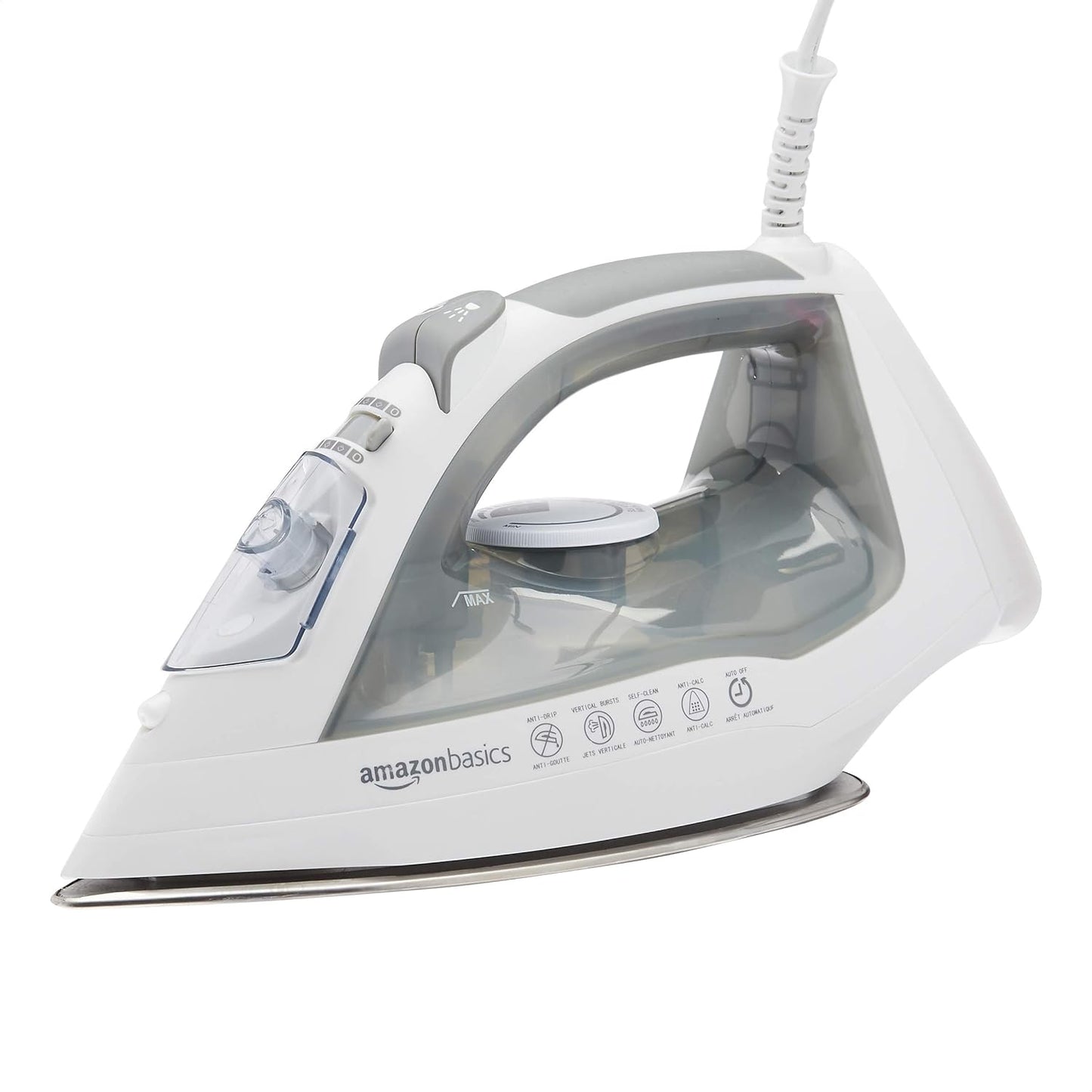 1700W Steam Iron, Auto Shut-Off, Handheld Garment Steamer, Stainless Steel Soleplate, Anti-Drip