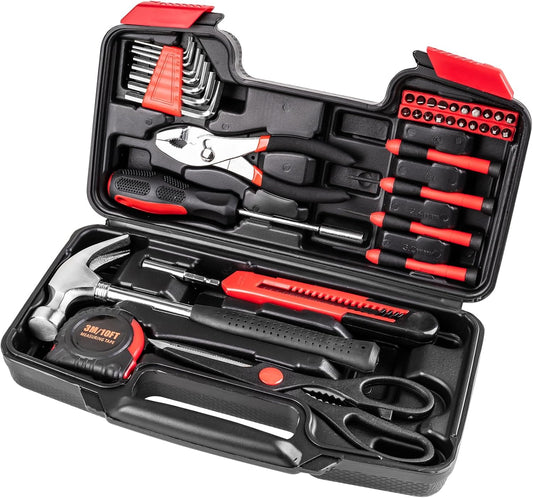 39PCS Tool Set for Home, Basic Household Apartment College Dorm Repair Tool Kit