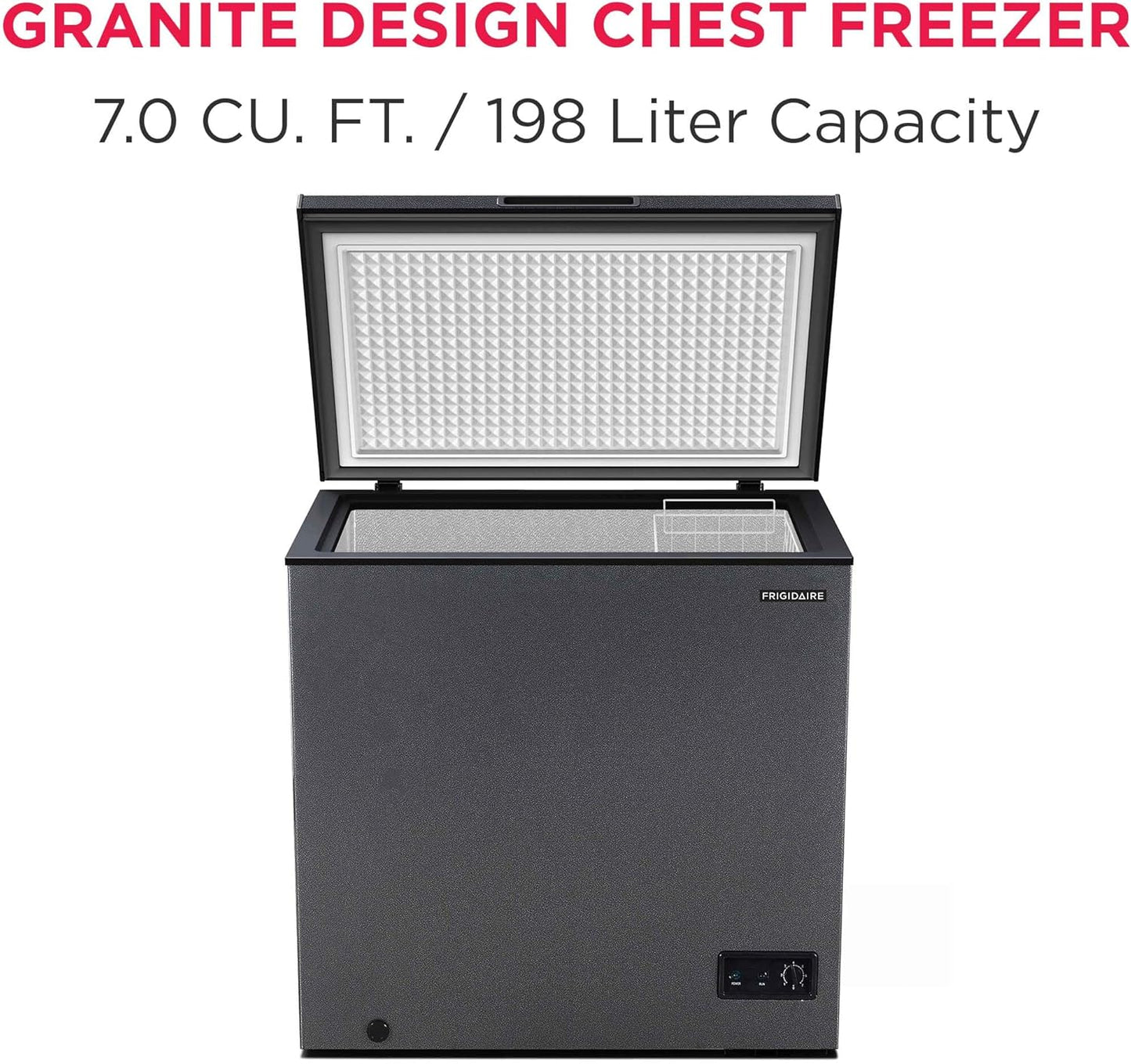 Frigidaire Chest Deep Fridge &amp; Freezer convertible, 7 Cu. Ft. Capacity, Adjustable Thermostat