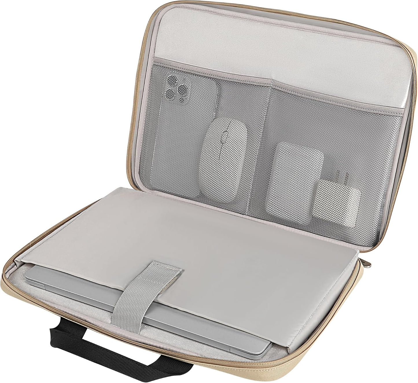 15.6" Laptop Bag Sleeve All Weather Cushioned, Scratch-Proof Interior