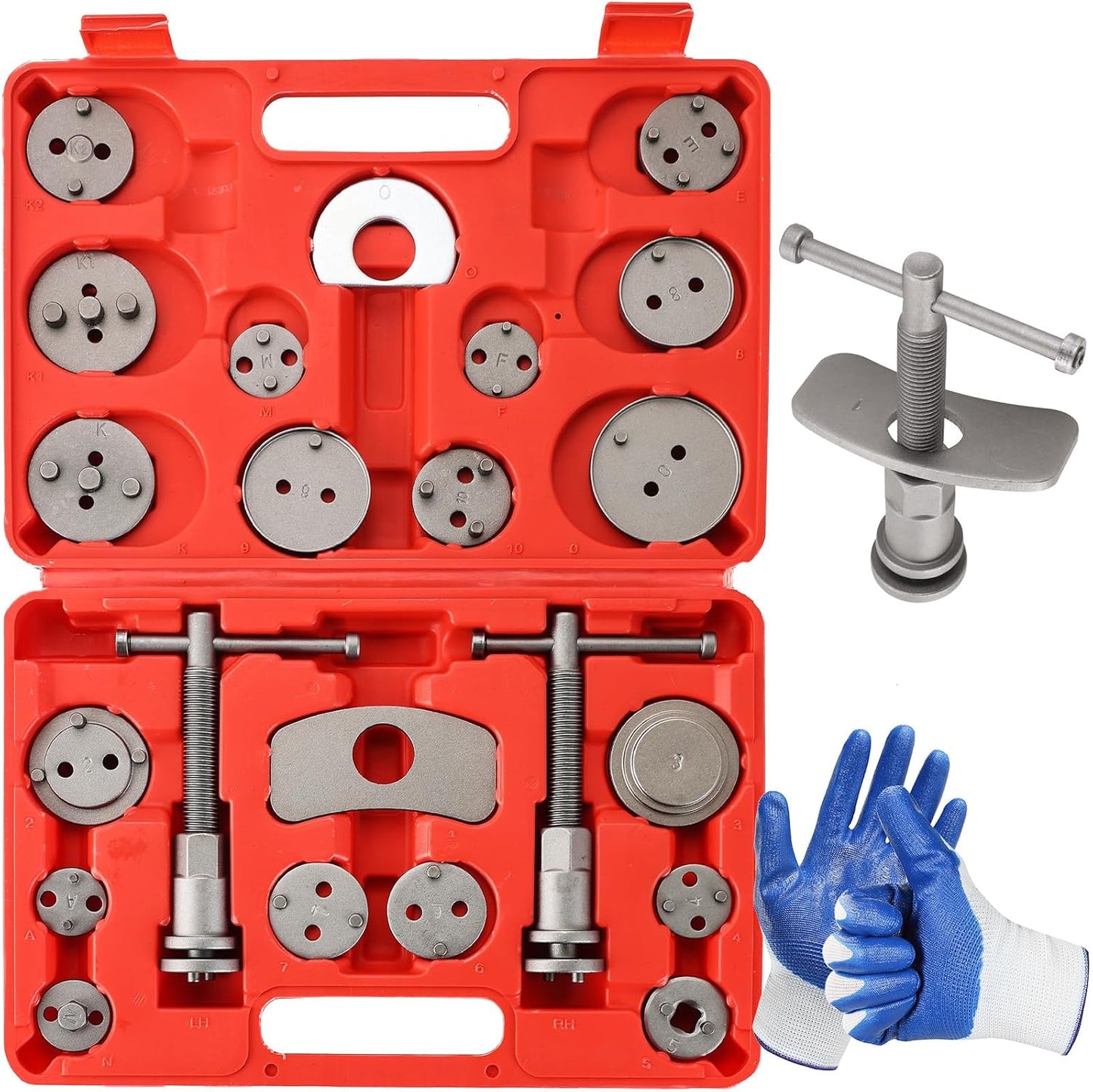 24pcs Brake Caliper Tool, Heavy Duty, Wind Back Kit for Brake Pad Replacement