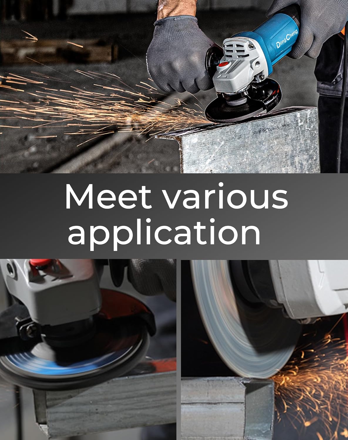 Angle Grinder 4-1/2 in 6.7-Amp Paddle Switch Cut off Tool 11800RPM Electric Grinder Power Tools