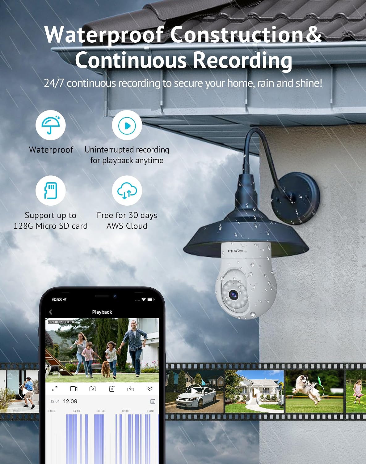 4MP 2K Bulb Wireless Security Camera 2.4GHz,360° Full Color Day &amp; Night, Motion Detection
