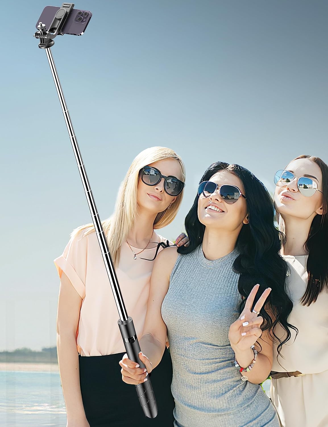 71" Phone Tripod &amp; Selfie Stick, Extendable,&nbsp; Wireless Remote, 360° Rotation