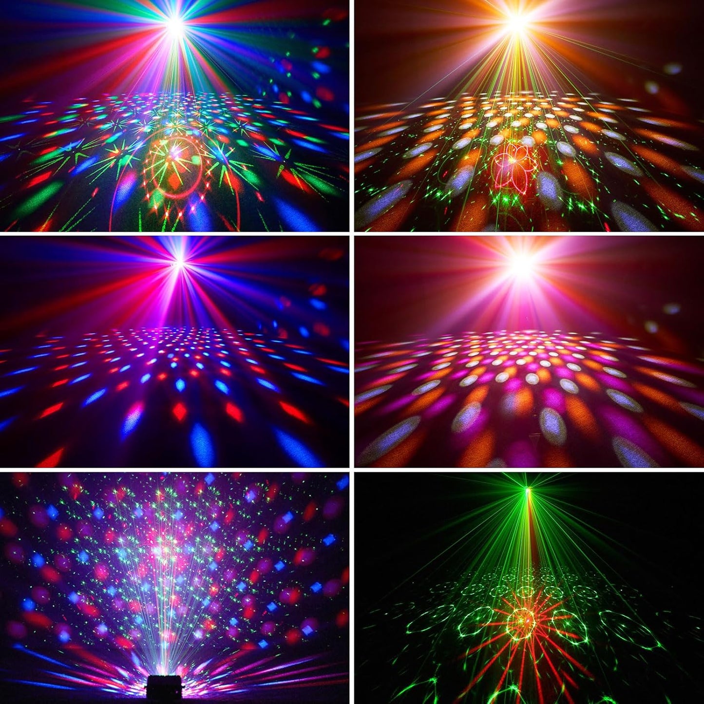 Party Lights Dj Disco Ball Light, 10 ft USB Cable 5V/3A Sound Activated Strobe Stage Lighting