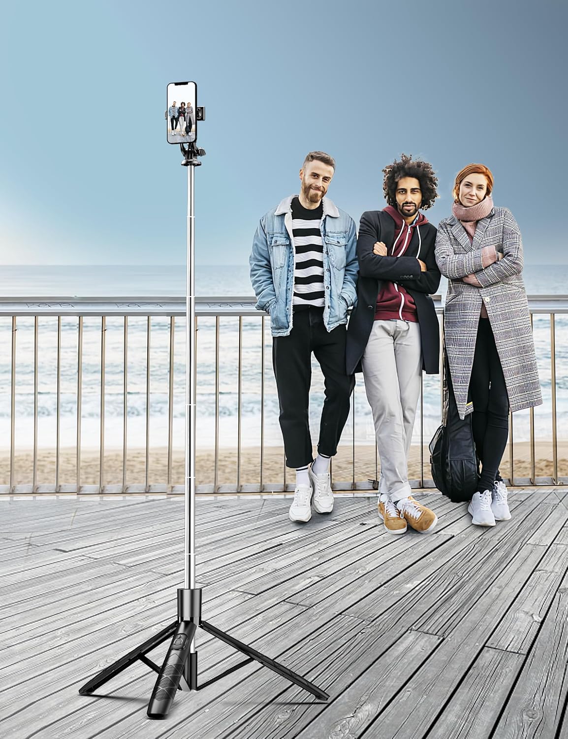 71" Phone Tripod &amp; Selfie Stick, Extendable,&nbsp; Wireless Remote, 360° Rotation