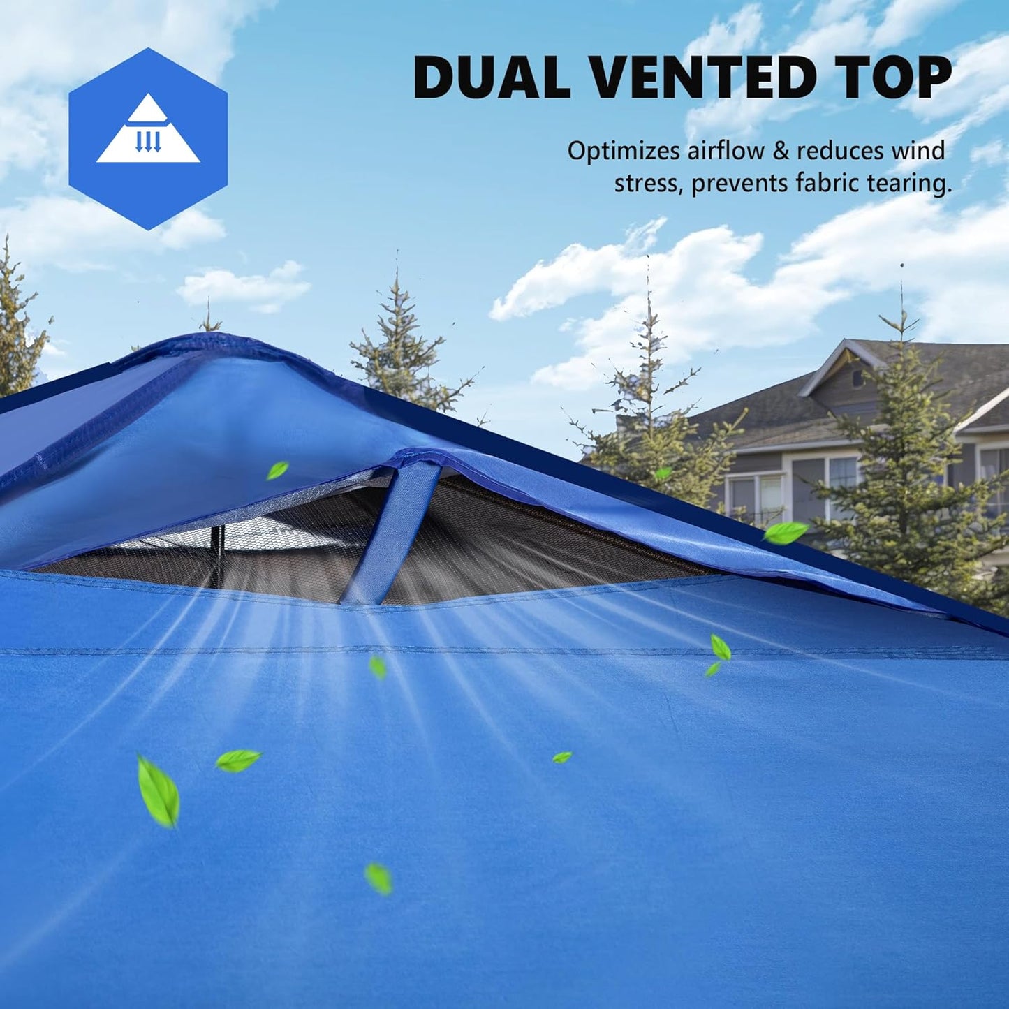 10x10ft Pop Up Canopy Tent, Heavy Duty 1-Person One Push Setup, Portable Outdoor Shelter