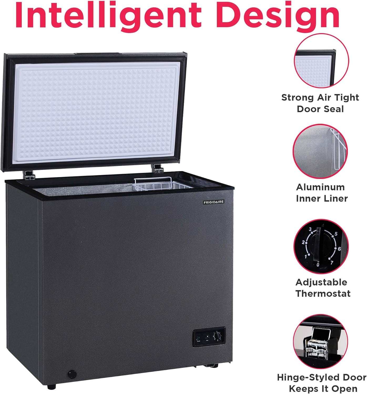 Frigidaire Chest Deep Fridge &amp; Freezer convertible, 7 Cu. Ft. Capacity, Adjustable Thermostat