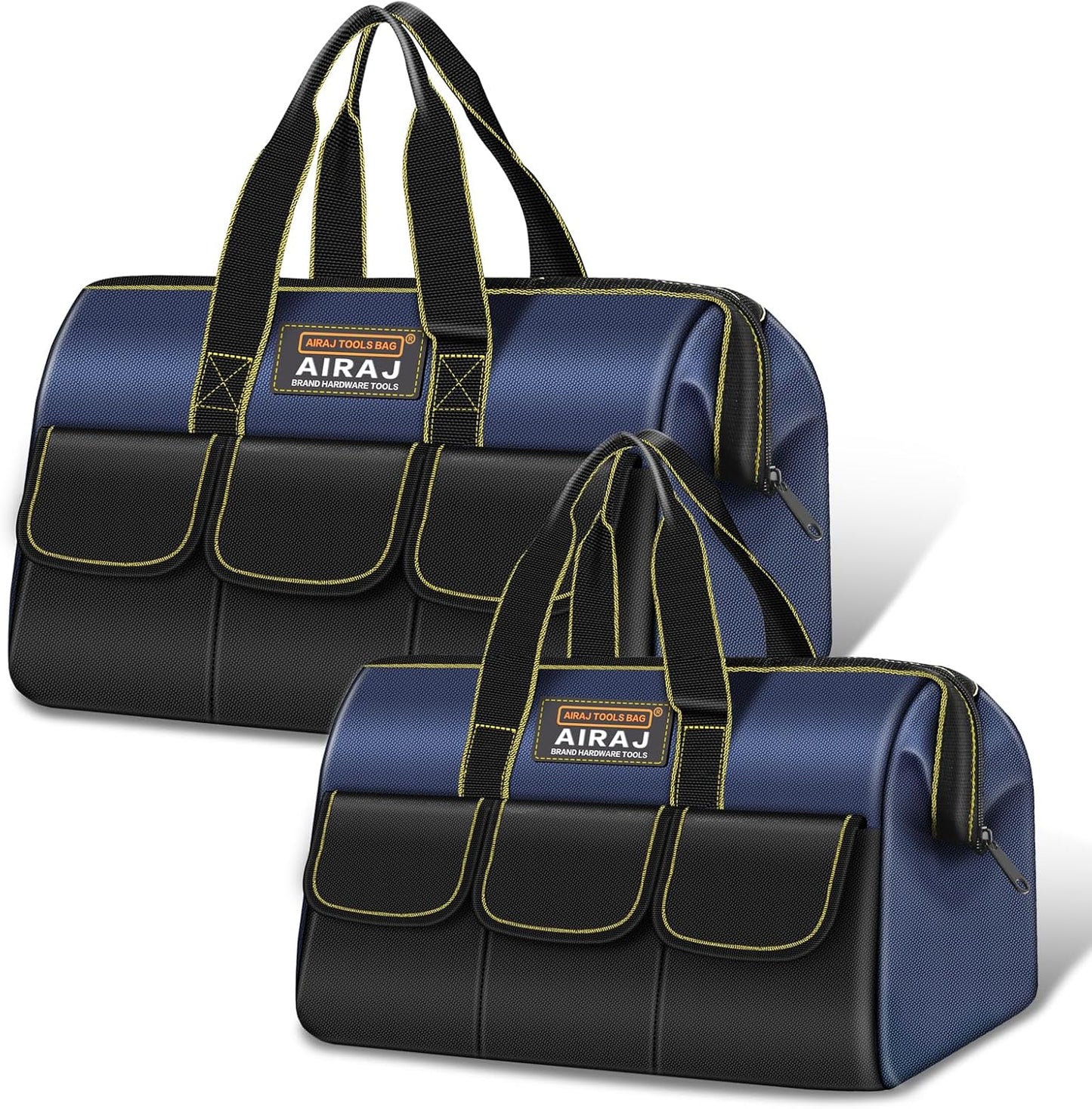Tool Bag 2-Pack Set 18" &amp; 16" Wide Mouth Tool Organizer for Garage Storage,Professional