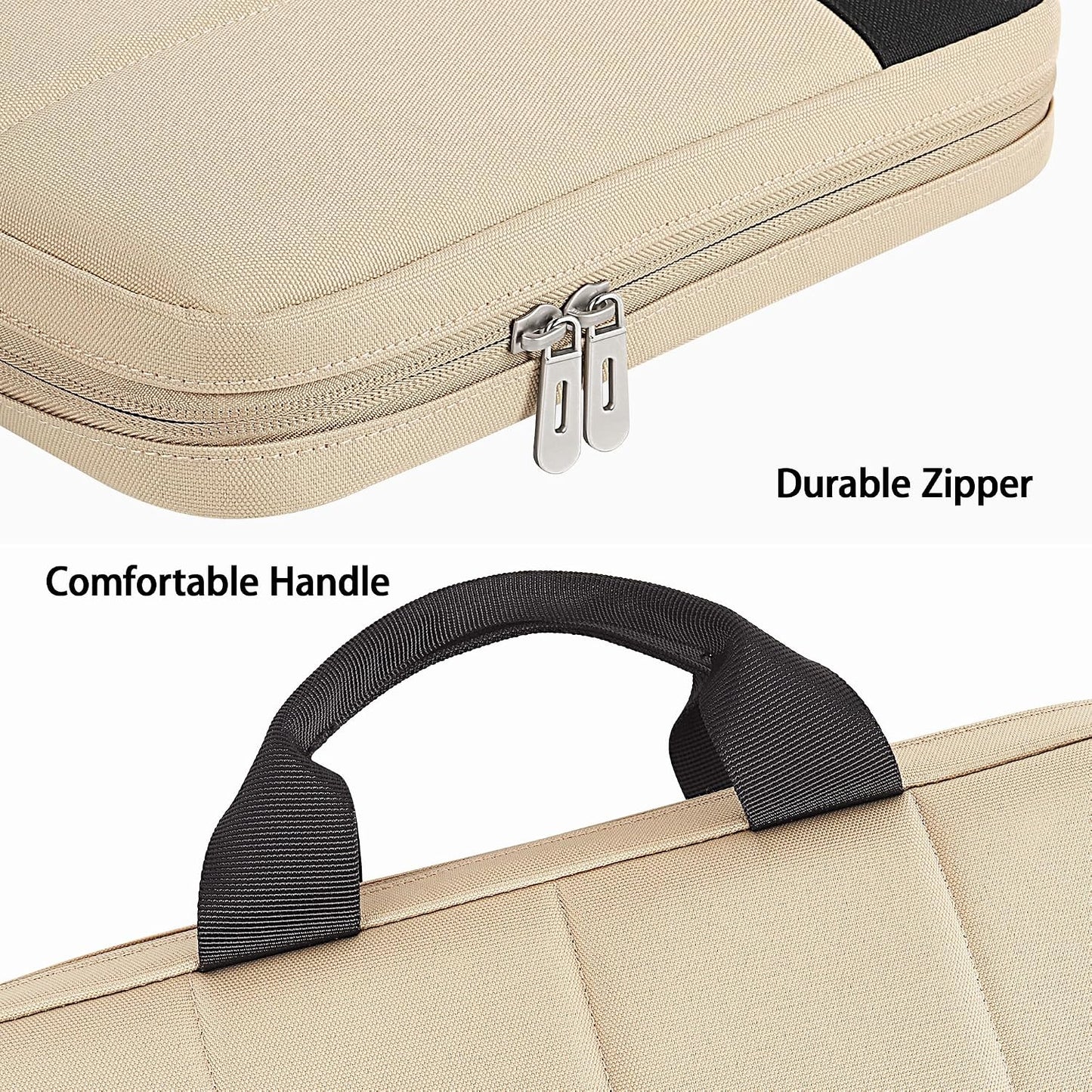 15.6" Laptop Bag Sleeve All Weather Cushioned, Scratch-Proof Interior