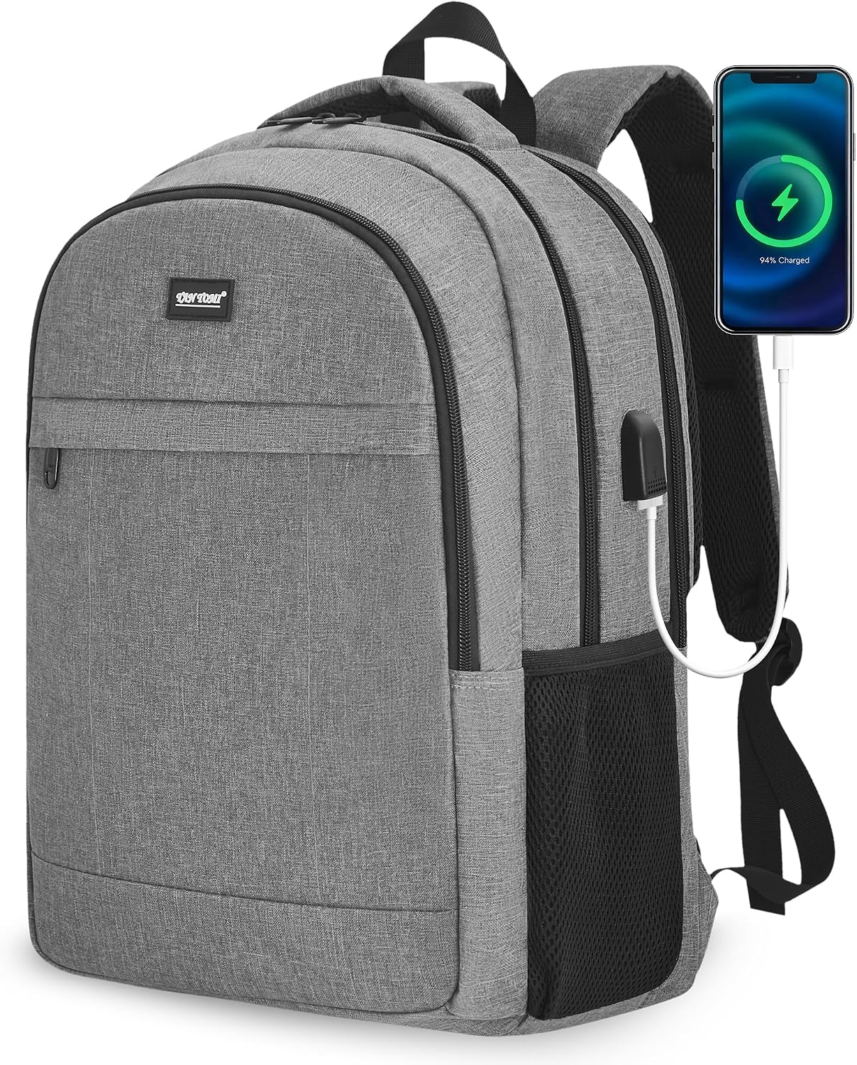17 Inch Travel Laptop Backpack, Anti Theft &amp; USB Charging Port, Water Resistant Durable