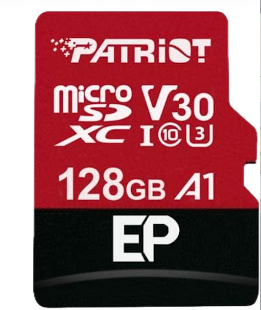 Patriot 128GB A1 / V30 Micro SD Card for Android Phones and Tablets, 4K Video Recording