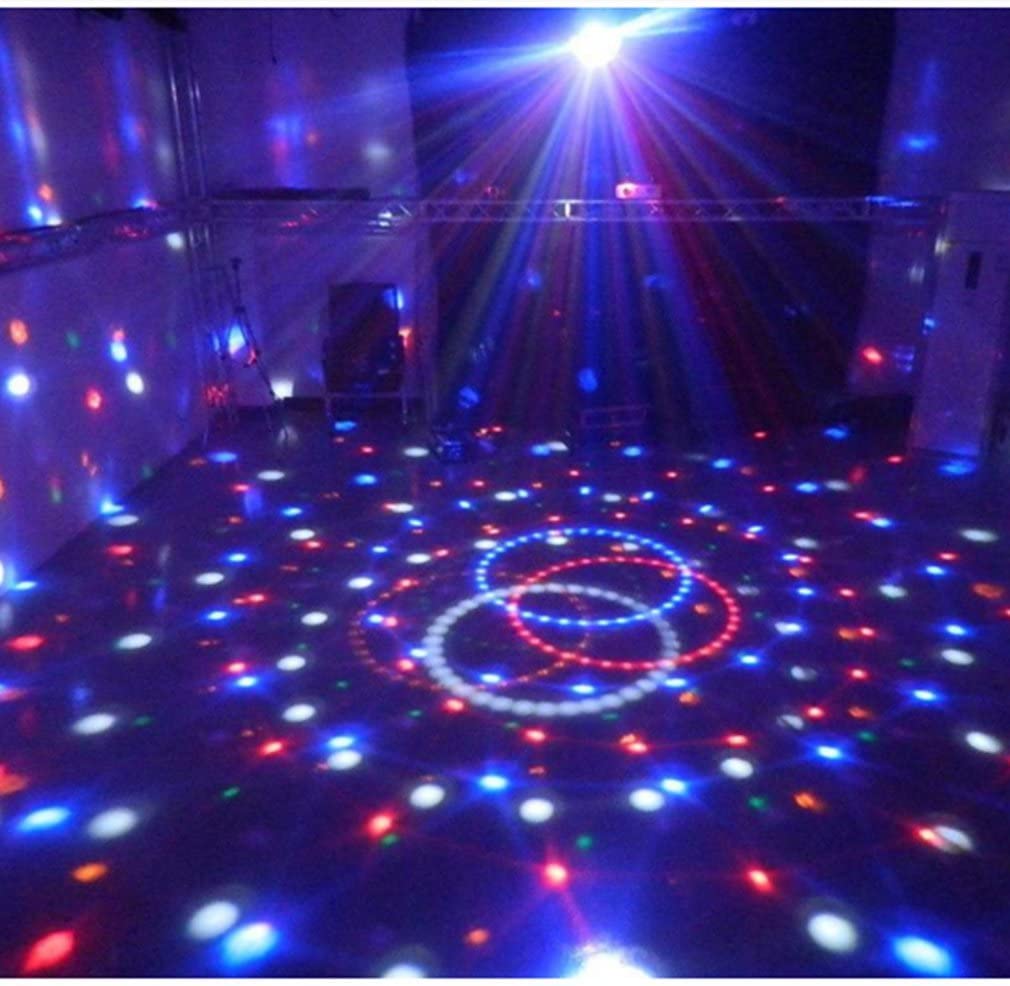 Sound Activated Disco Ball Party Lights RGB DJ Lighting, 9colors Strobe Lamp Stage Par Light