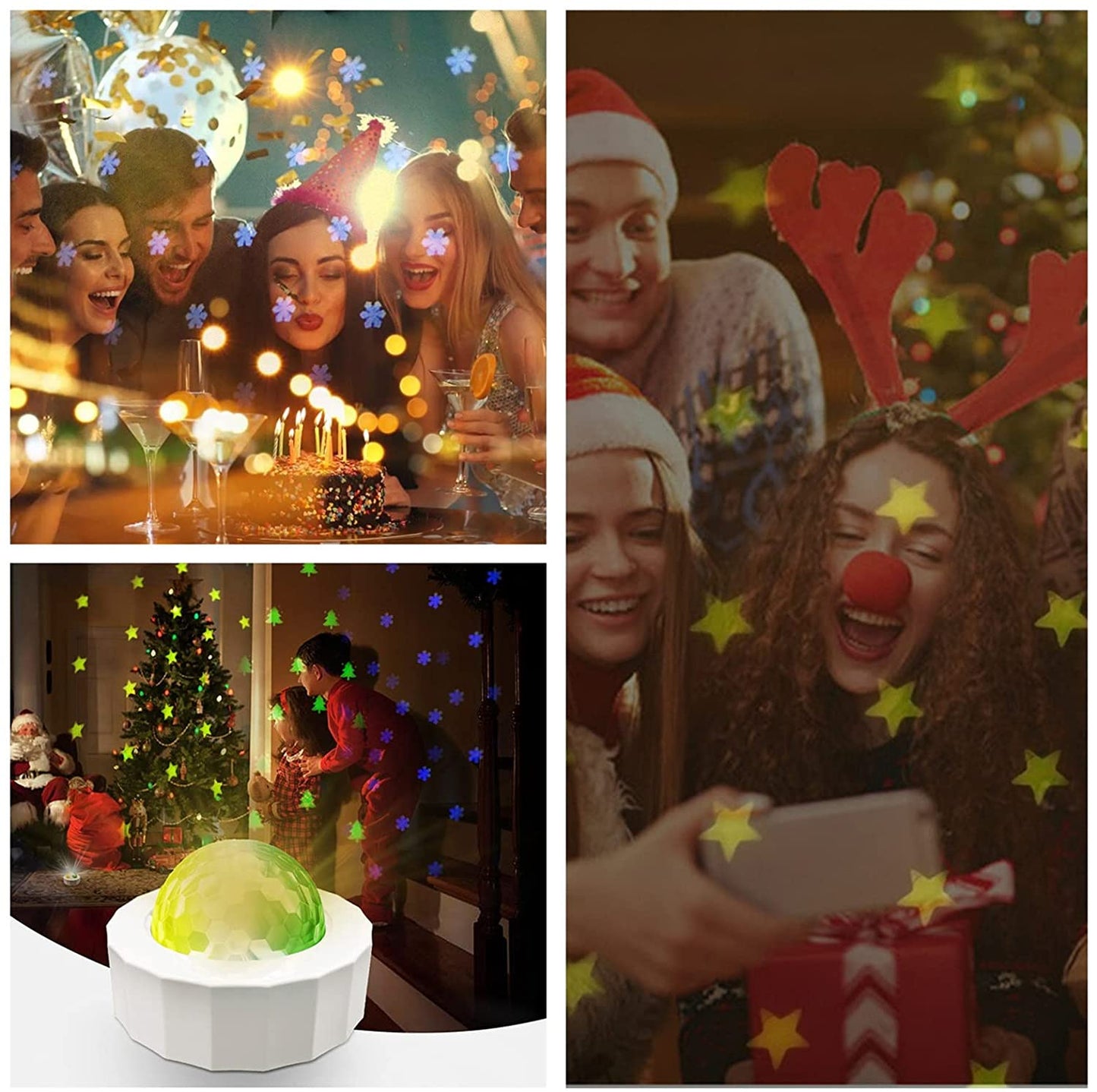 Telbum Mini Party Light for Christmas,Sound Activated DJ Music Rhythm Strobe Light,Battery Operated