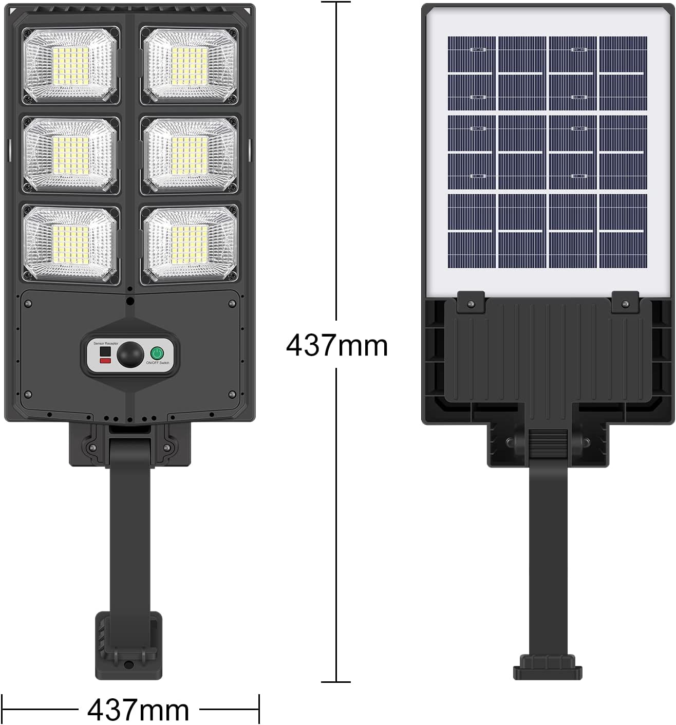 150W Solar Lights Outdoor, 3 Modes, Light Motion Sensor, Remote Control, 8000LM IP65 Waterproof