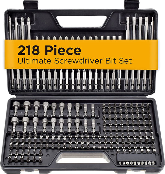218 Piece Ultimate Screwdriver Bit Set, High Grade Carbon Steel, Hard-to-Find Security Bits